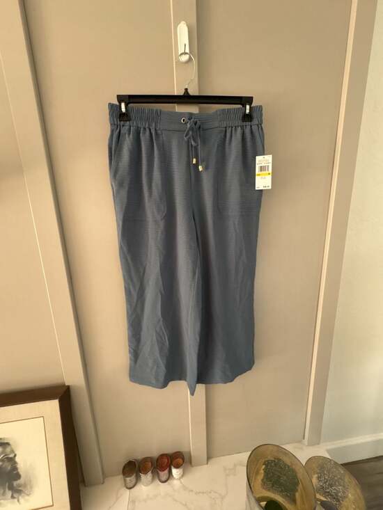 Michael Michael Kors Pants - Michael Michael Kors Dk Chambray Drawstring Waist Wide-Leg Pants